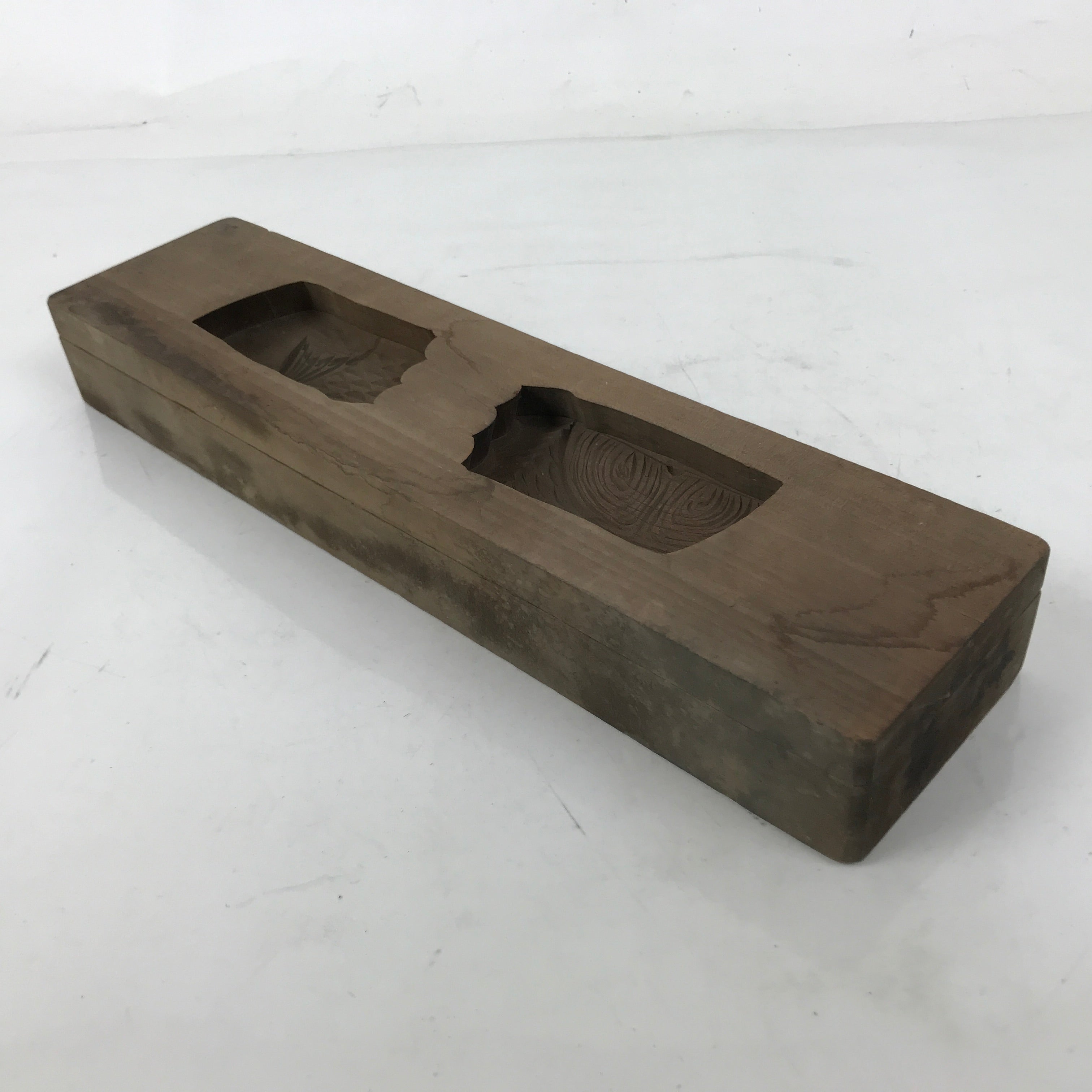 Japanese Wood Carved Kashigata Cake Mold Vtg Sweet Wagashi Cut Madai Fish Kg573