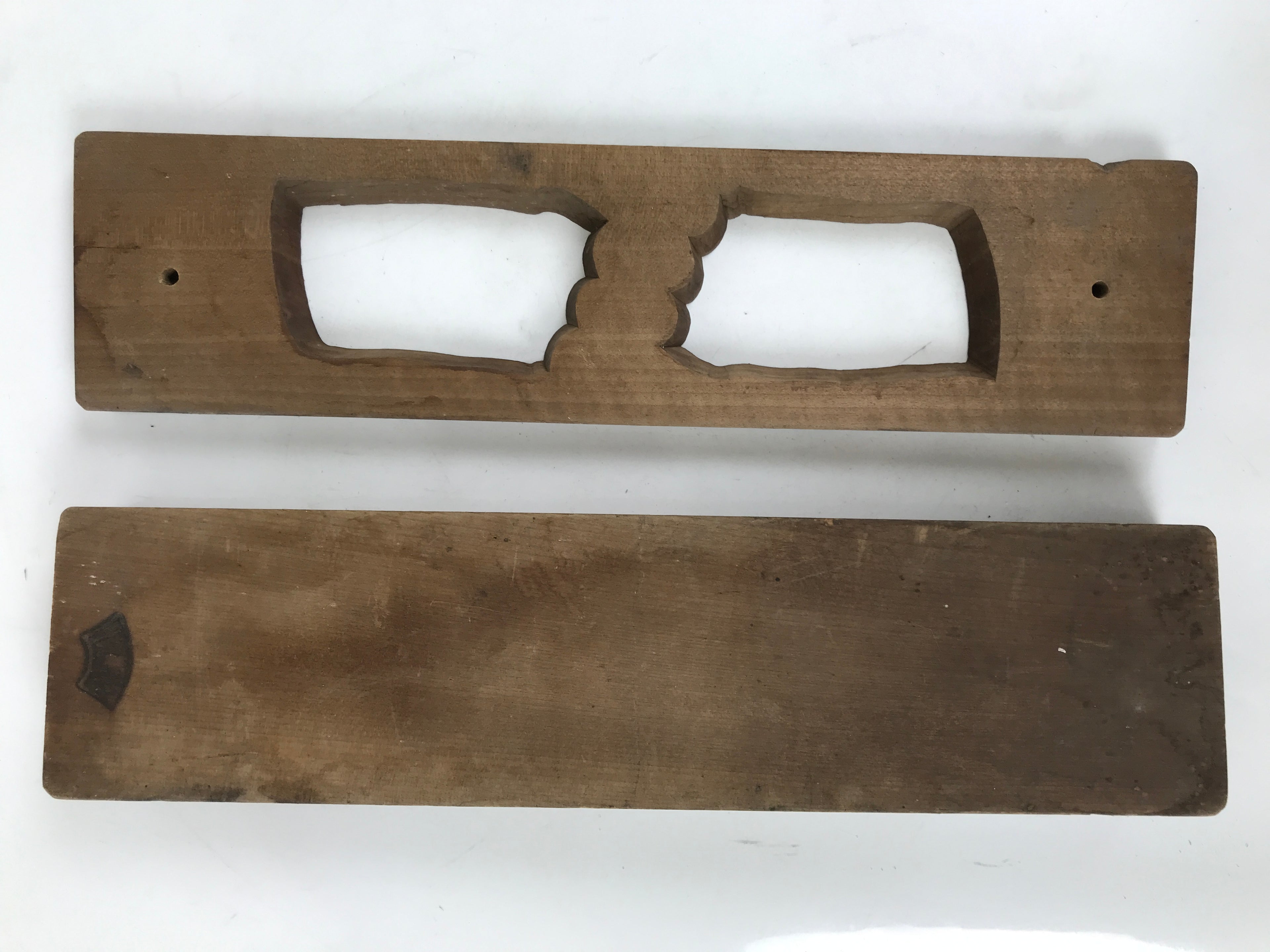 Japanese Wood Carved Kashigata Cake Mold Vtg Sweet Wagashi Cut Madai Fish Kg573