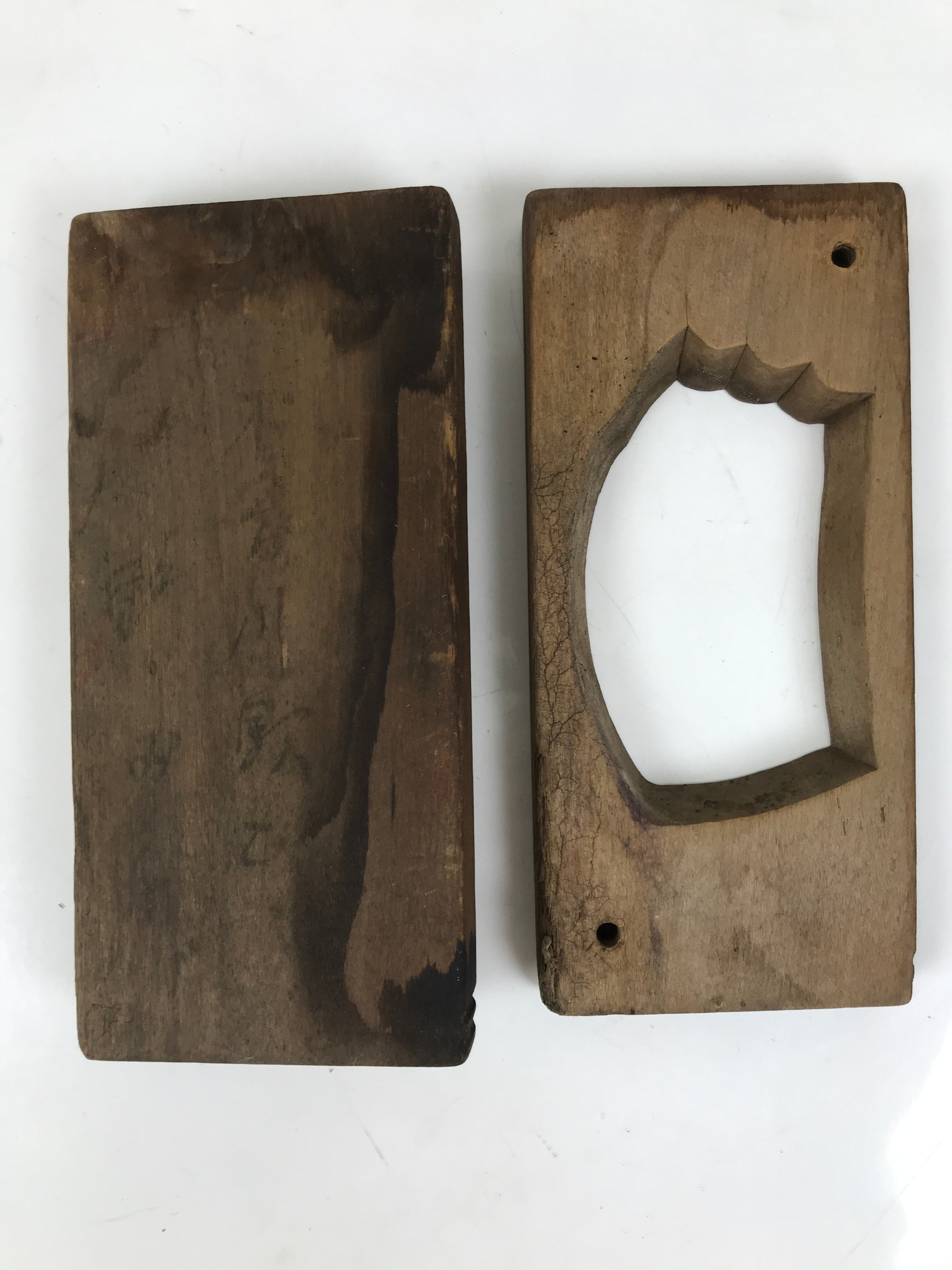 Japanese Wood Carved Kashigata Cake Mold Vtg Sweet Wagashi Cut Madai Fish Kg599