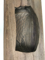 Japanese Wood Carved Kashigata Cake Mold Vtg Sweet Wagashi Cut Madai Fish Kg599