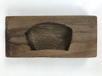 Japanese Wood Carved Kashigata Cake Mold Vtg Sweet Wagashi Cut Madai Fish Kg599