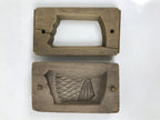 Japanese Wood Carved Kashigata Cake Mold Vtg Sweet Wagashi Cut Madai Fish Kg637