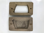 Japanese Wood Carved Kashigata Cake Mold Vtg Sweet Wagashi Cut Madai Fish Kg637
