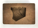 Japanese Wood Carved Kashigata Cake Mold Vtg Sweet Wagashi Cut Madai Fish Kg7025