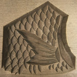 Japanese Wood Carved Kashigata Cake Mold Vtg Sweet Wagashi Cut Madai Fish Kg7025