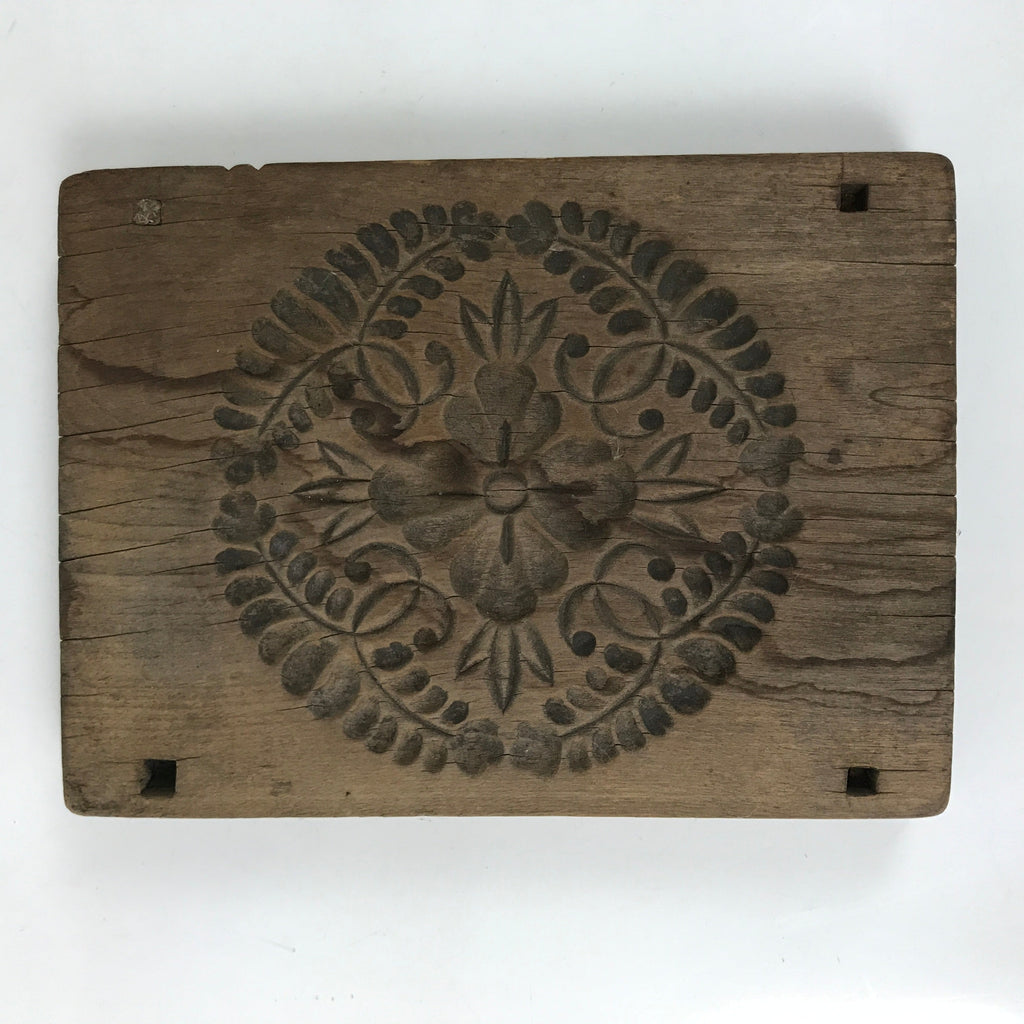 Japanese Wood Carved Kashigata Cake Mold Vtg Sweet Wagashi Flower Kg562