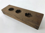 Japanese Wood Carved Kashigata Cake Mold Vtg Sweet Wagashi Flowers Kg555