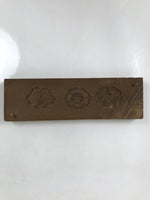 Japanese Wood Carved Kashigata Cake Mold Vtg Sweet Wagashi Flowers Kg555