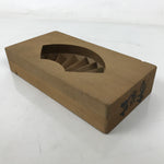 Japanese Wood Carved Kashigata Cake Mold Vtg Sweet Wagashi Folding Fan Kg581