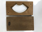 Japanese Wood Carved Kashigata Cake Mold Vtg Sweet Wagashi Folding Fan Kg581