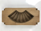 Japanese Wood Carved Kashigata Cake Mold Vtg Sweet Wagashi Folding Fan Kg709
