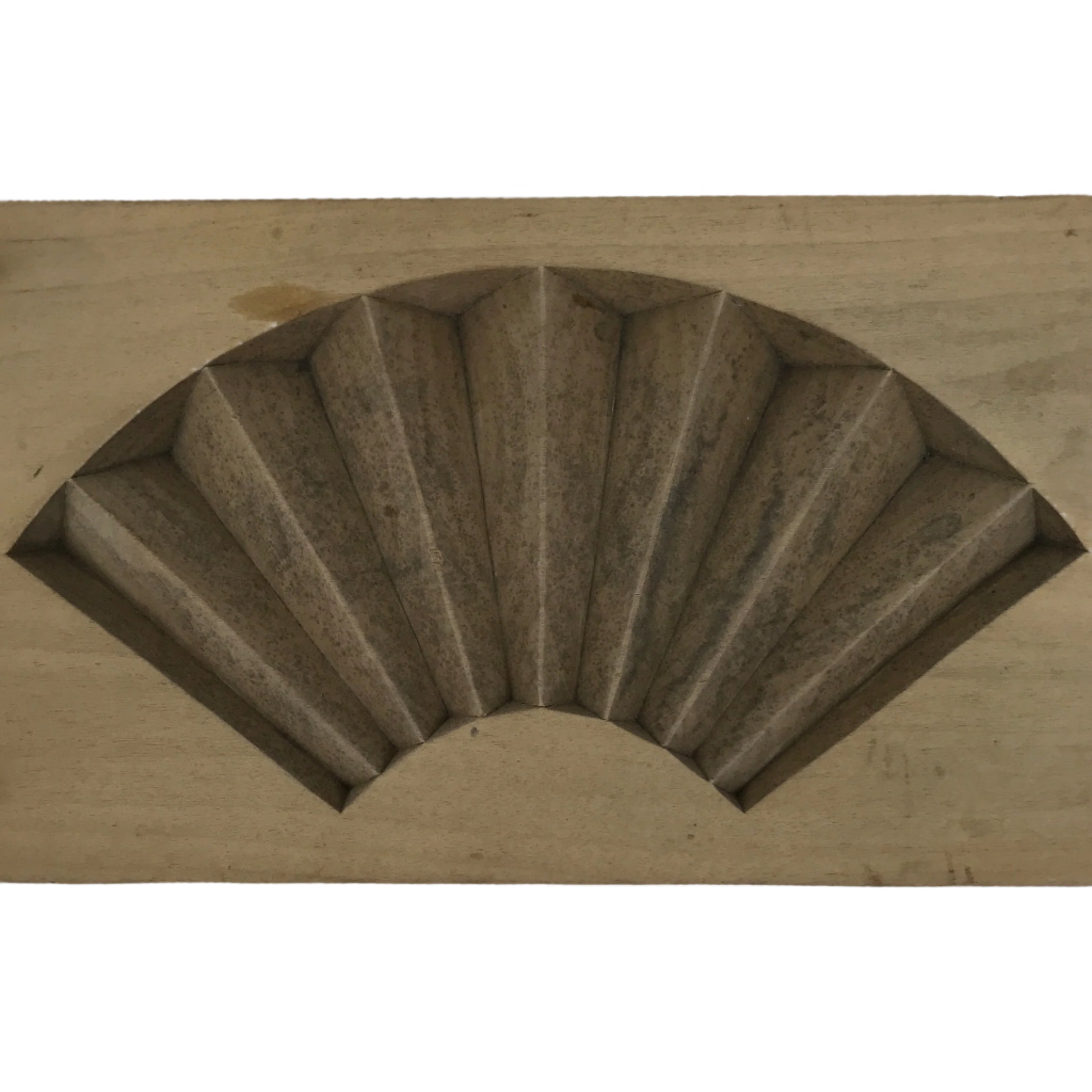 Japanese Wood Carved Kashigata Cake Mold Vtg Sweet Wagashi Folding Fan Kg709