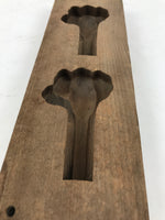 Japanese Wood Carved Kashigata Cake Mold Vtg Sweet Wagashi Ginger Shouga Kg572