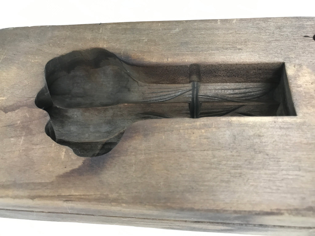 Japanese Wood Carved Kashigata Cake Mold Vtg Sweet Wagashi Ginger Shouga Kg597