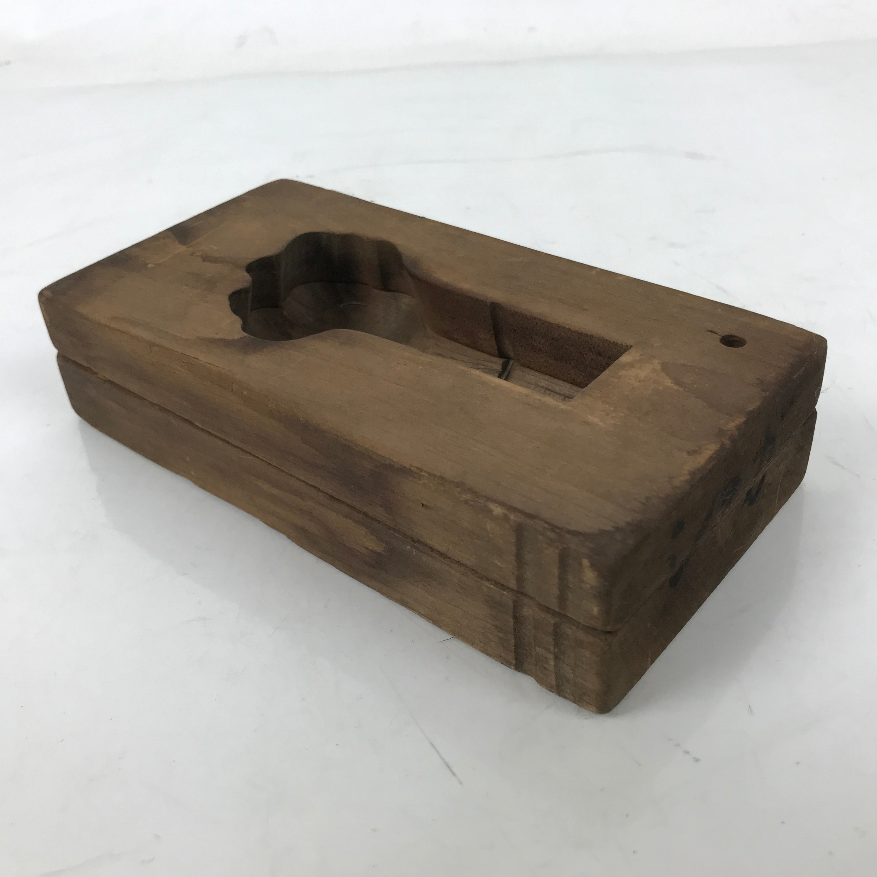 Japanese Wood Carved Kashigata Cake Mold Vtg Sweet Wagashi Ginger Shouga Kg597