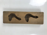 Japanese Wood Carved Kashigata Cake Mold Vtg Sweet Wagashi Goby Fish Haze Kg696