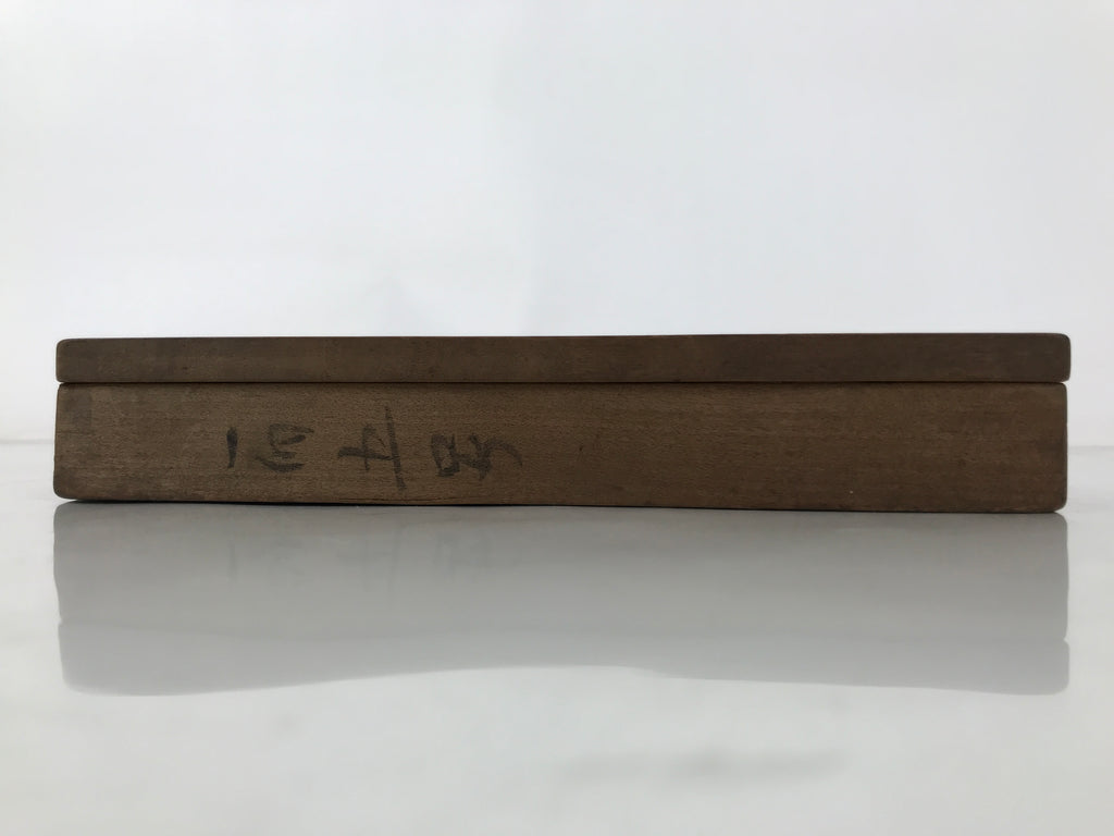 Japanese Wood Carved Kashigata Cake Mold Vtg Sweet Wagashi Goby Fish Haze Kg703