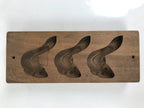 Japanese Wood Carved Kashigata Cake Mold Vtg Sweet Wagashi Goby Fish Haze Kg703