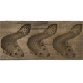 Japanese Wood Carved Kashigata Cake Mold Vtg Sweet Wagashi Goby Fish Haze Kg703