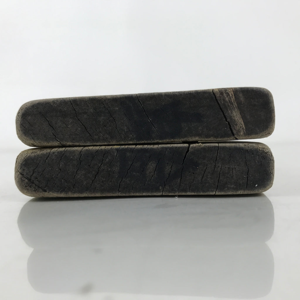 Japanese Wood Carved Kashigata Cake Mold Vtg Sweet Wagashi Hamuguri Clams Kg615