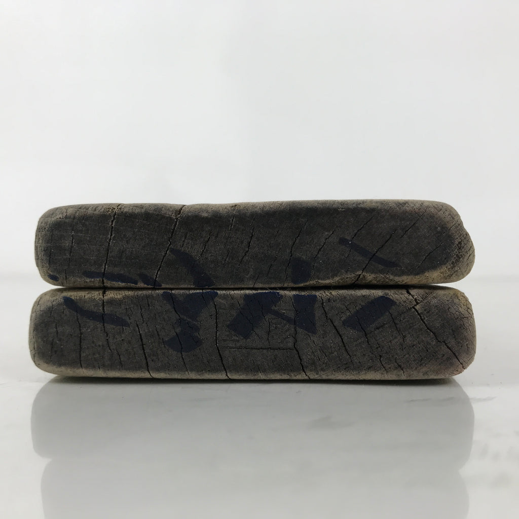 Japanese Wood Carved Kashigata Cake Mold Vtg Sweet Wagashi Hamuguri Clams Kg615