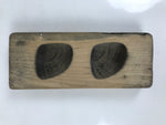 Japanese Wood Carved Kashigata Cake Mold Vtg Sweet Wagashi Hamuguri Clams Kg615