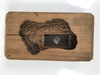 Japanese Wood Carved Kashigata Cake Mold Vtg Sweet Wagashi Heavenly Being Kg652