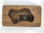 Japanese Wood Carved Kashigata Cake Mold Vtg Sweet Wagashi Heavenly Being Kg652