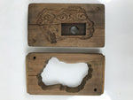 Japanese Wood Carved Kashigata Cake Mold Vtg Sweet Wagashi Heavenly Being Kg652