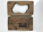 Japanese Wood Carved Kashigata Cake Mold Vtg Sweet Wagashi Heavenly Being Kg652