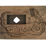 Japanese Wood Carved Kashigata Cake Mold Vtg Sweet Wagashi Heavenly Being Kg652