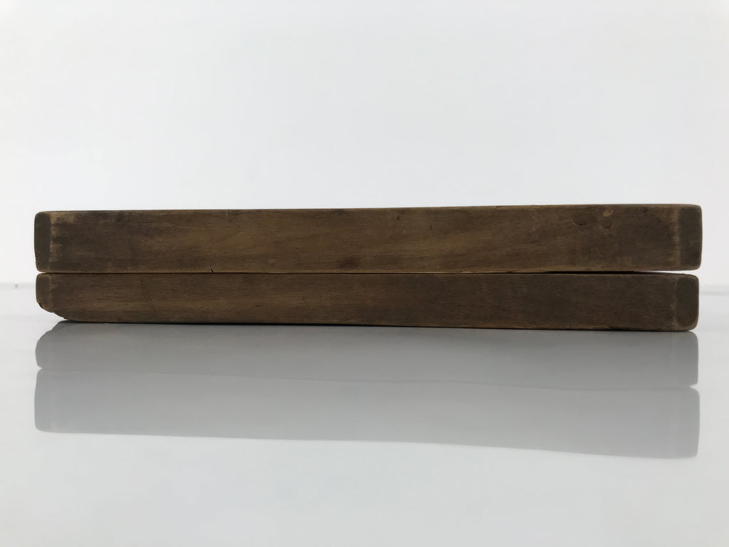 Japanese Wood Carved Kashigata Cake Mold Vtg Sweet Wagashi Heavenly Beings Kg761