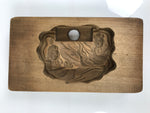 Japanese Wood Carved Kashigata Cake Mold Vtg Sweet Wagashi Heavenly Beings Kg761