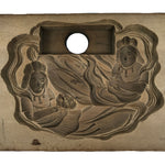 Japanese Wood Carved Kashigata Cake Mold Vtg Sweet Wagashi Heavenly Beings Kg761