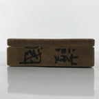 Japanese Wood Carved Kashigata Cake Mold Vtg Sweet Wagashi Kanji Protect Kg770