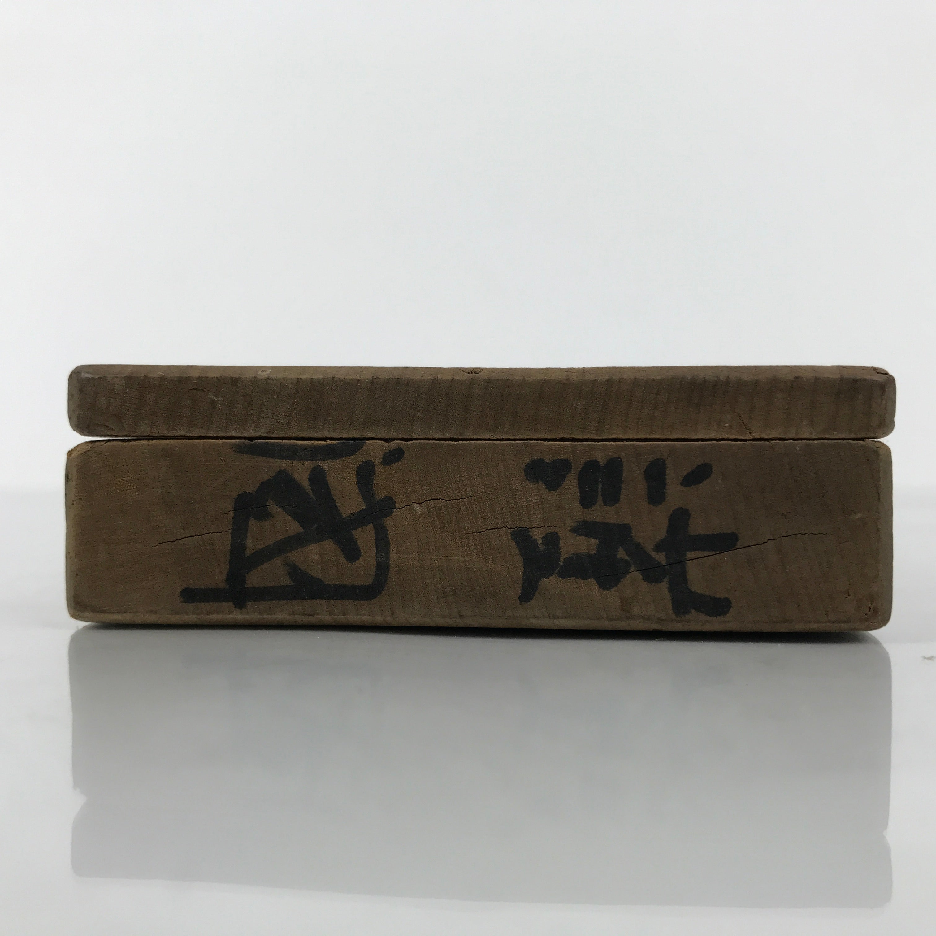 Japanese Wood Carved Kashigata Cake Mold Vtg Sweet Wagashi Kanji Protect Kg770