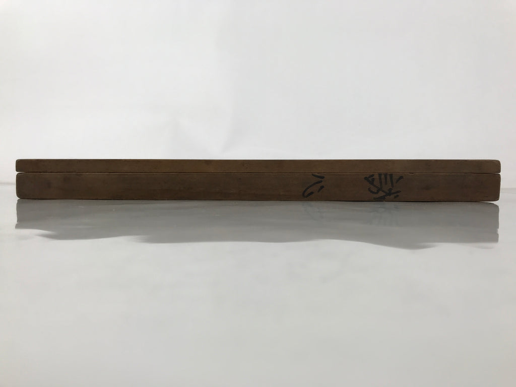 Japanese Wood Carved Kashigata Cake Mold Vtg Sweet Wagashi Kanji Sincerity Kg700