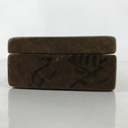 Japanese Wood Carved Kashigata Cake Mold Vtg Sweet Wagashi Kanji Sincerity Kg700