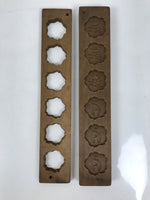 Japanese Wood Carved Kashigata Cake Mold Vtg Sweet Wagashi Kanji Sincerity Kg700