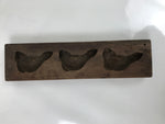 Japanese Wood Carved Kashigata Cake Mold Vtg Sweet Wagashi Koi Fish Kg565