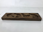 Japanese Wood Carved Kashigata Cake Mold Vtg Sweet Wagashi Koi Fish Kg566