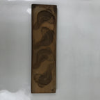 Japanese Wood Carved Kashigata Cake Mold Vtg Sweet Wagashi Koi Fish Kg566