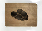 Japanese Wood Carved Kashigata Cake Mold Vtg Sweet Wagashi Loquat Biwa Kg622