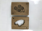 Japanese Wood Carved Kashigata Cake Mold Vtg Sweet Wagashi Loquat Biwa Kg622
