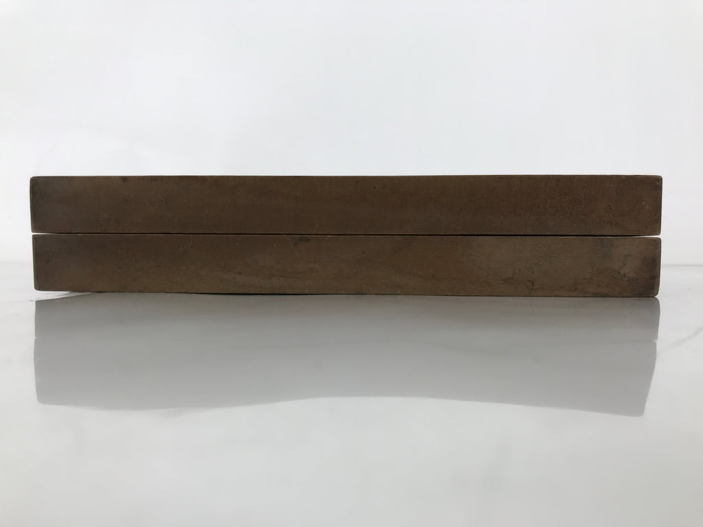 Japanese Wood Carved Kashigata Cake Mold Vtg Sweet Wagashi Lotus Leaf Kg576
