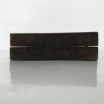 Japanese Wood Carved Kashigata Cake Mold Vtg Sweet Wagashi Lotus Leaf Kg577