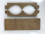 Japanese Wood Carved Kashigata Cake Mold Vtg Sweet Wagashi Lotus Root Kg580