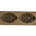 Japanese Wood Carved Kashigata Cake Mold Vtg Sweet Wagashi Lotus Root Kg580