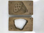 Japanese Wood Carved Kashigata Cake Mold Vtg Sweet Wagashi Lotus Seed Pod Kg616