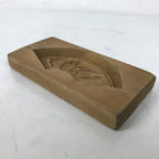Japanese Wood Carved Kashigata Cake Mold Vtg Sweet Wagashi Madai Fish Fan Kg587